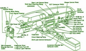1988 Toyota Camry General Inside Fuse Box DIagram