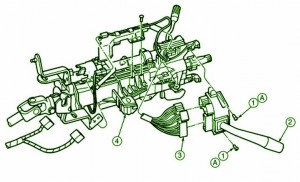 1995 Ford E350 Econoline 351 Under The PRNDL Cable Fuse Box Diagram