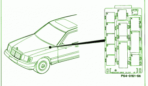 1998 Mercedes 300D Auxiliary Fuse Box Diagram