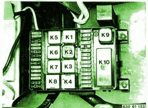 1980 BMW Euro 635CS Fuse Box Diagram