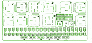 1989 Audi 4000 S Fuse box Diagram