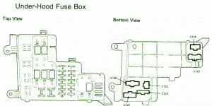 1989 Honda Accord LX Under Hood Fuse Box Diagram