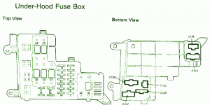 1989 Honda Accord Under The Hood Fuse Box Diagram