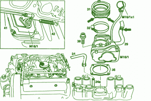 1996 Mercedes 500SL Gasket Fuse Box Diagram