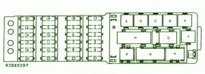 1996 Mercy 300-E Front Engine Fuse Box Diagram