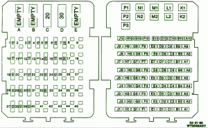 1999 Chevrolet Suburban K1500 Fuse Box Diagram