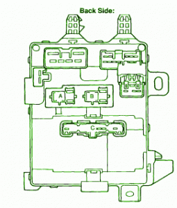 2000 Honda Corolla Back Side Instrument Panel Fuse Box Diagram