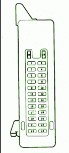 2000 Mazda MPV Main Engine Fuse Box Diagram