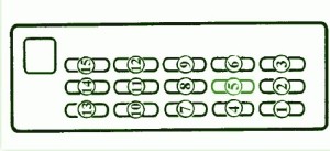 2001 Mazda Tribute ES V-6 4WD Fuse Box Diagram