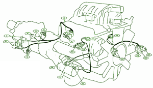 2002 Nissan XE Body Engine Box Diagram