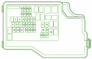 2008 Mazda 3 Engine Compartment Fuse Box Diagram