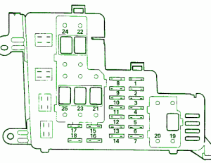 1989 Honda Ballade Hood Fuse Box Diagram