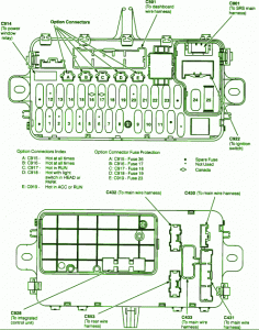 1992 Honda CRX VTec Ignition Fuse Box Diagram