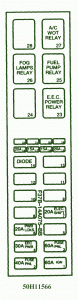 1997 Mazda B-Series Pickup 2 Dr Fuse Box Diagram