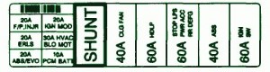 1997 Pontiac Grand SE Engine Compartment Fuse Box Diagram