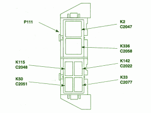 2000 Ford GT40 Auxiliary Fuse Box Diagram