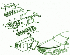 2001 Mercedes SL500 Fuse Box Diagram