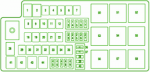 2004 Ford Everest 4×4 Distribution Fuse Box Diagram