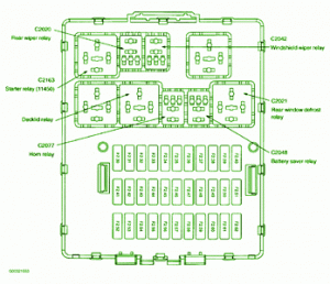 2004 Ford Focus TDCI Engine Fuse Box Diagram