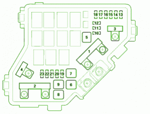 2012 Honda Civic Hybrid Main Fuse Box Diagram