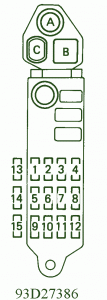 1995 Toyota Paseo Kick Panel Fuse Box Diagram