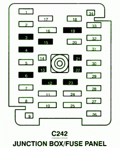 1998 Ford F-350 Superduty Fuse Box Diagram