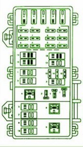 1999 Mazda RX7 Series 8 Main Engine Fuse Box Diagram