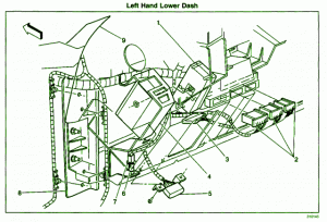 2001 Chevy Tahoe Left Hand Lower Dash Fuse Box Diagram