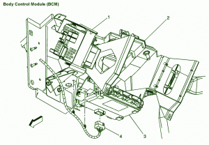 2003 Chevrolet Silverado 1500 HD Body Control Module Fuse Box Diagram