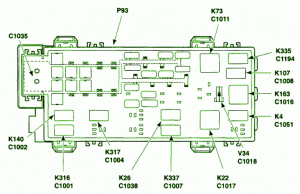 2005 Ford Ranger Power Supply Junction Fuse Box Diagram