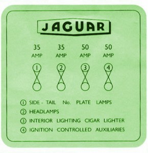 1991 Jaguar XK 150 Headlamp Fuse Box Diagram