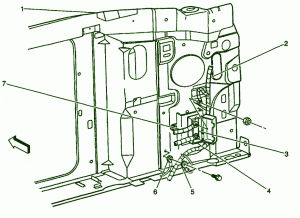 1999 Chevrolet S10 2.2L Additional Harness Graphic Fuse Box Diagram